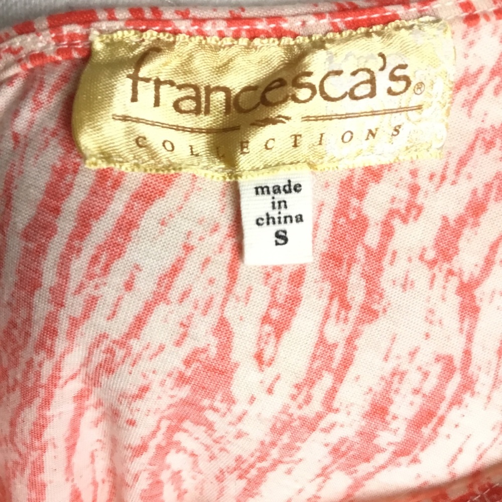 Francesca’s Women’s Orange one shoulder Dress Sz S - Picture 5 of 6